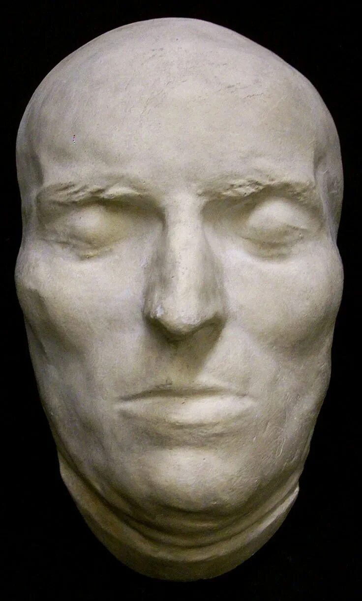 Посмертные маски великих людей фото с именами Hutton P-S Mask, Death, Statue