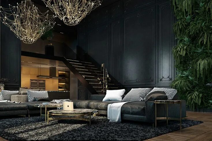 Посмотреть интерьер комнат Изысканные апартаменты в Париже Dark living rooms, Luxury interior, Luxury livin