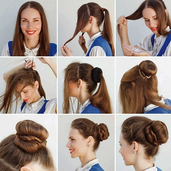 Посмотреть как сделать прическу Easy Twisted Bun for Lazy Mornings Makeup Mania #BunHairstylesLazy Womens hairst