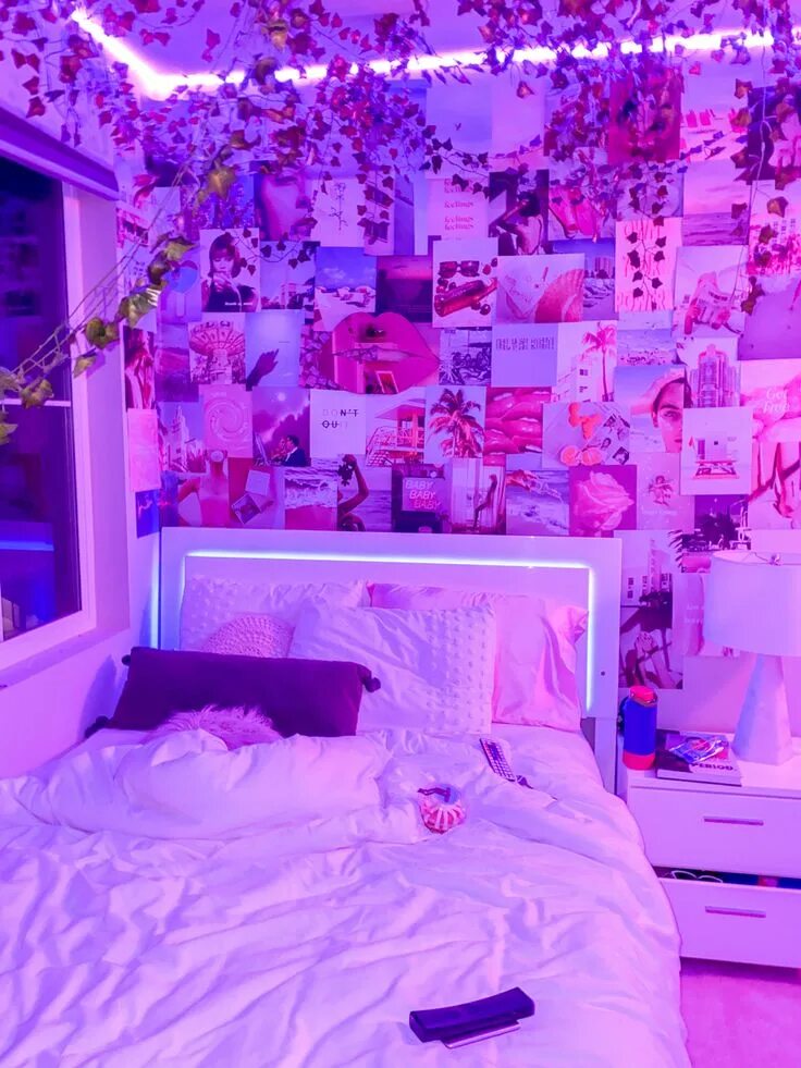 Посмотреть комнаты фото @kenna.mo on tik tok Bedroom makeover, Room ideas bedroom, Neon bedroom