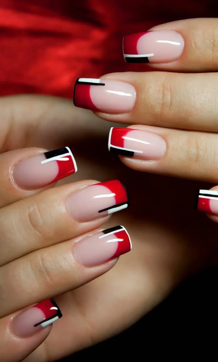 Посмотреть маникюр френч Pin on nehty Manicure nail designs, French manicure nails, French nails