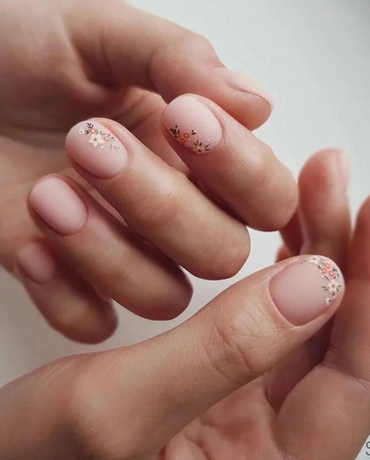 Посмотреть маникюр на короткие ногти Pin on Территория красоты. Manicure, Floral nails, Work nails