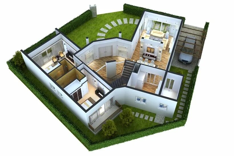 Посмотреть планировку дома Click for next photo House floor design, Sims house plans, Small house design pl