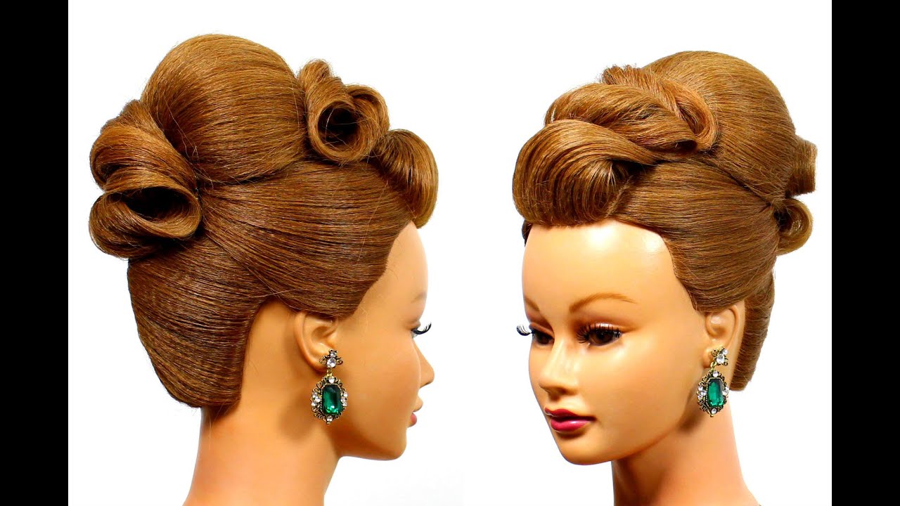 Посмотреть прически Elegant bun updo. Hairstyle for long hair tutorial - YouTube