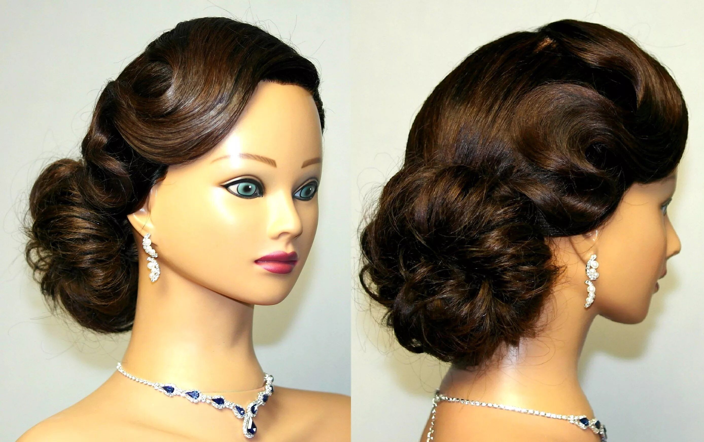 Посмотреть прически на средние волосы Vintage updo, hairstyle for medium long hair. Hair styles, Braided hairstyles up