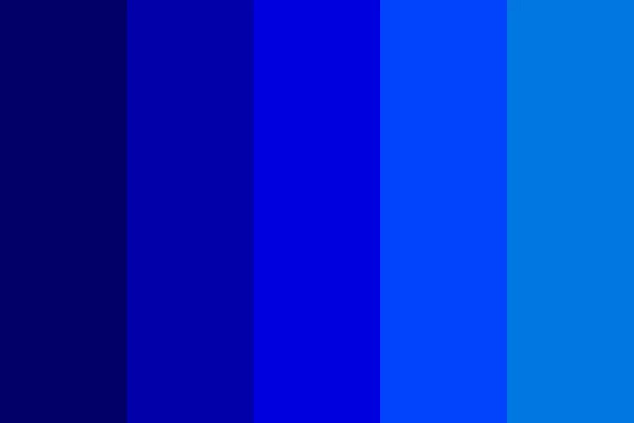 Поставить синий цвет на фото Navy Blues Color Palette