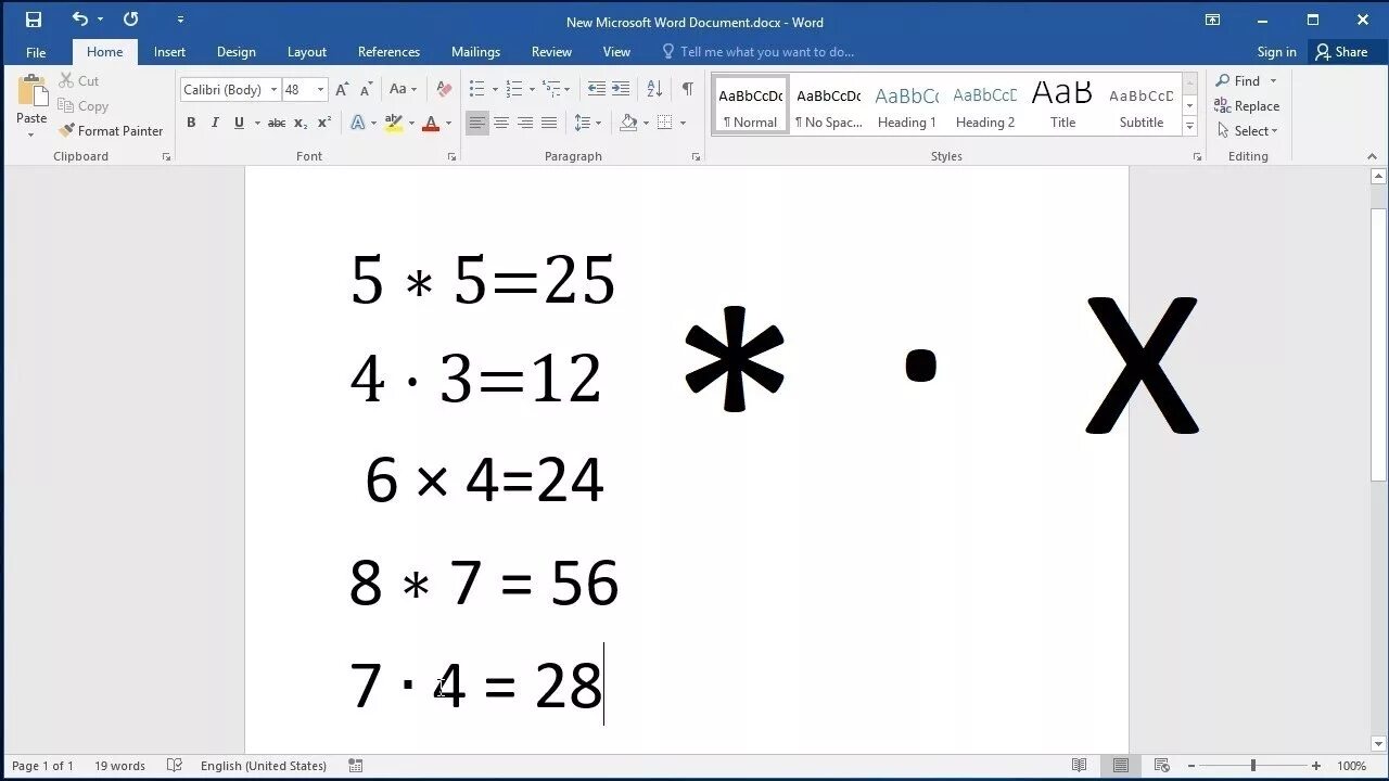 Поставить знак на фото онлайн How to type multiplication symbols (signs) in Word - YouTube