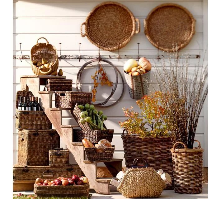 Поставщики декора для дома Daytrip Lidded Small Basket Pottery barn baskets, Decor, Basket decoration