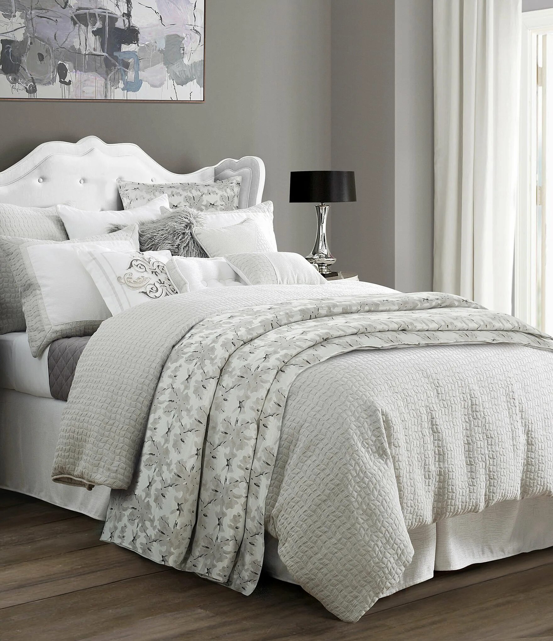 Постельное белье в интерьере спальни фото HiEnd Accents Wilshire Duvet Cover Dillard's