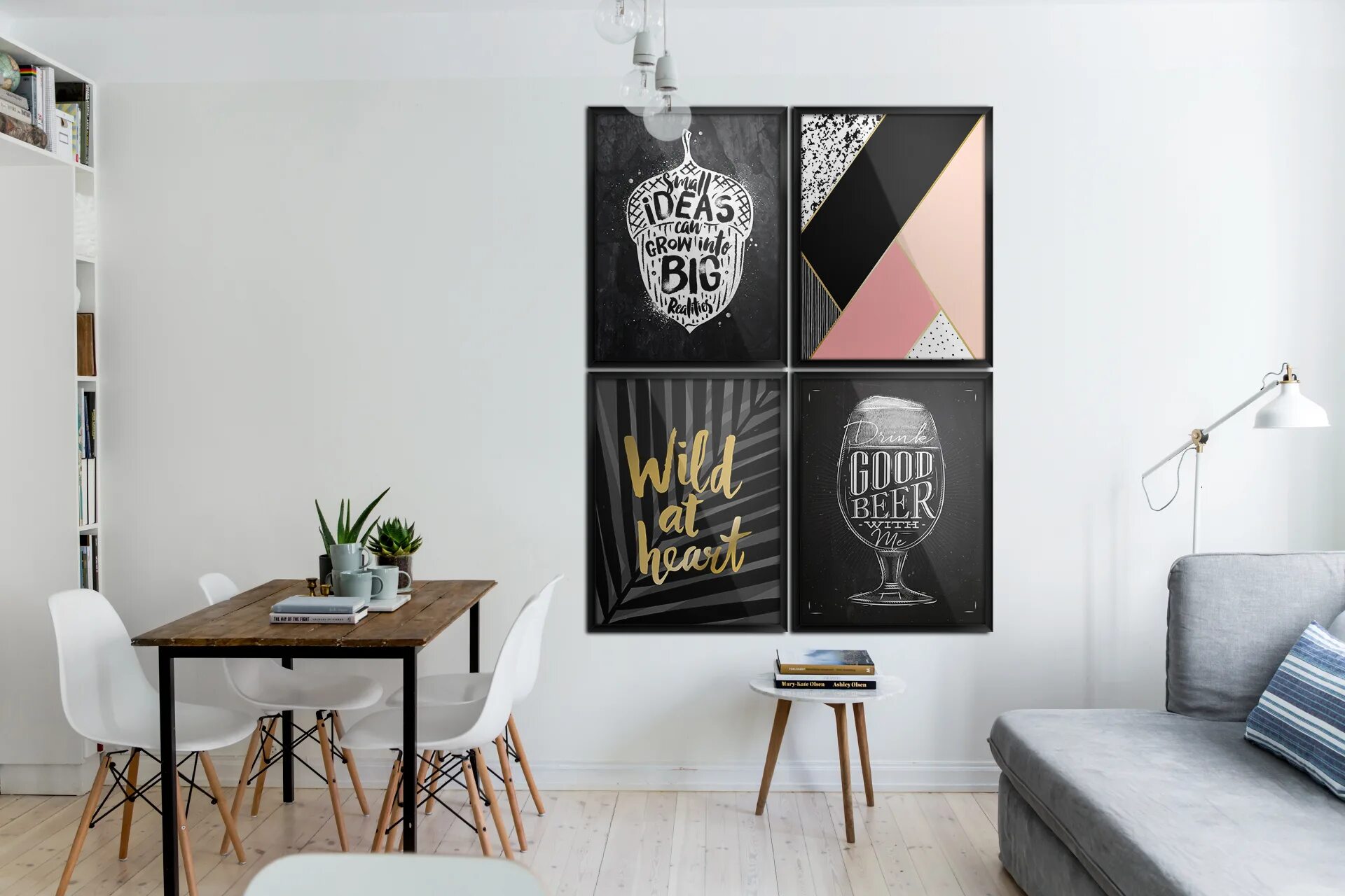 Постер черно белый в стиле лофт Typographic Posters * Posters - Black and white - Scandinavian - Living room - A