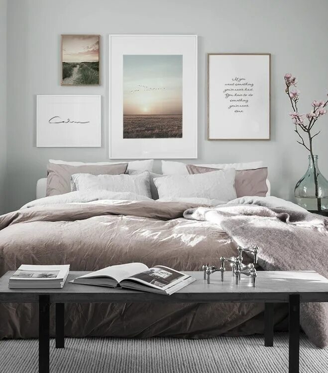 Постер в интерьере спальни i gruppen Inspiration hos Desenio AB (INSP9467) Gallery wall bedroom, Bedroom wa