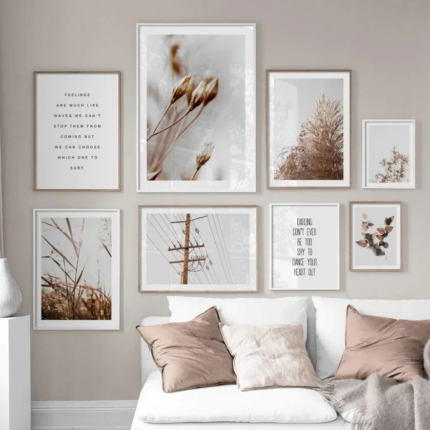 Постеры для интерьера на стену скачать Morden Natural Scenery Grass Wall Art Canvas Paintings For Home Decoration - Buy