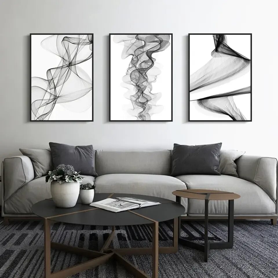 Постеры для серого интерьера Paintings for white living room interior (49 Photos)