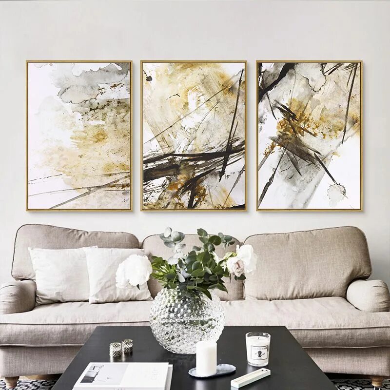 Set of 3 Prints, Minimalist Prints, Modern Wall Art, Living Room Decor Art, Home