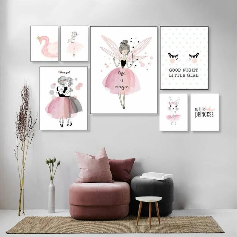 Постеры на стену для интерьера детские Poster fée pour chambre enfant Baby girl room decor, Girls room decor, Girl room