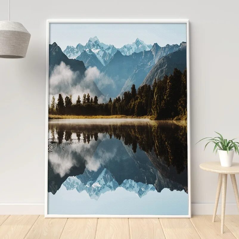 Постеры на стену для интерьера природа Landscape Nordic Poster Mountain Wall Pictures For Living Room River Wall Art Ca