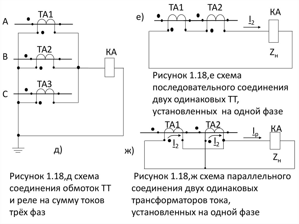 Постоянная схема подключения Схемы соединения тт