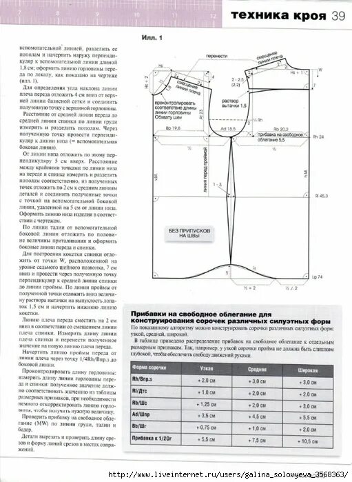 Построение базовой выкройки мужской рубашки по мюллеру Странички из журнала "Ателье" - 2013/9.: yaviagu - ЖЖ