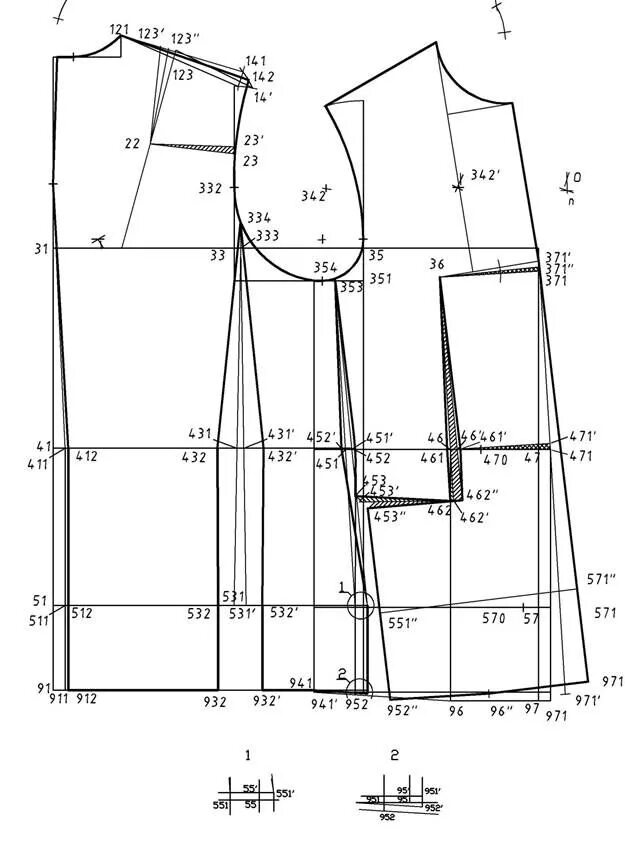 Построение чертежа выкройки мужского пиджака Выкройка по ЕМКО СЭВ Выкройки, Шитье, История