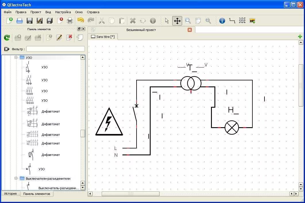 Построение электрических схем Создать электрическую схему HeatProf.ru