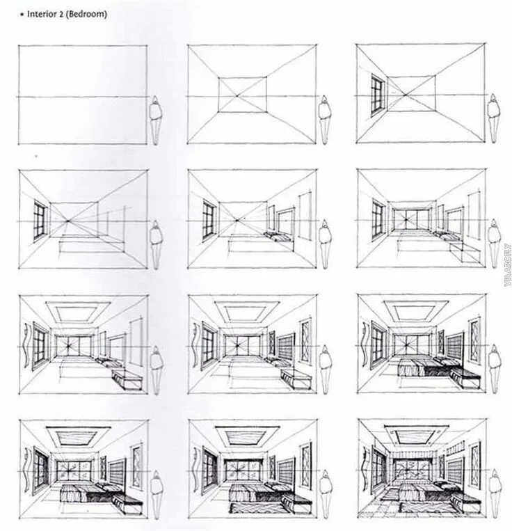 Построение интерьера комнаты Pin de poldren chess em architectural madness Aulas de desenho em perspectiva, D