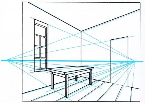 Построение перспективы интерьера комнаты Перспектива - Виды перспективы Перспектива, Перспектива искусство арт, Изображен
