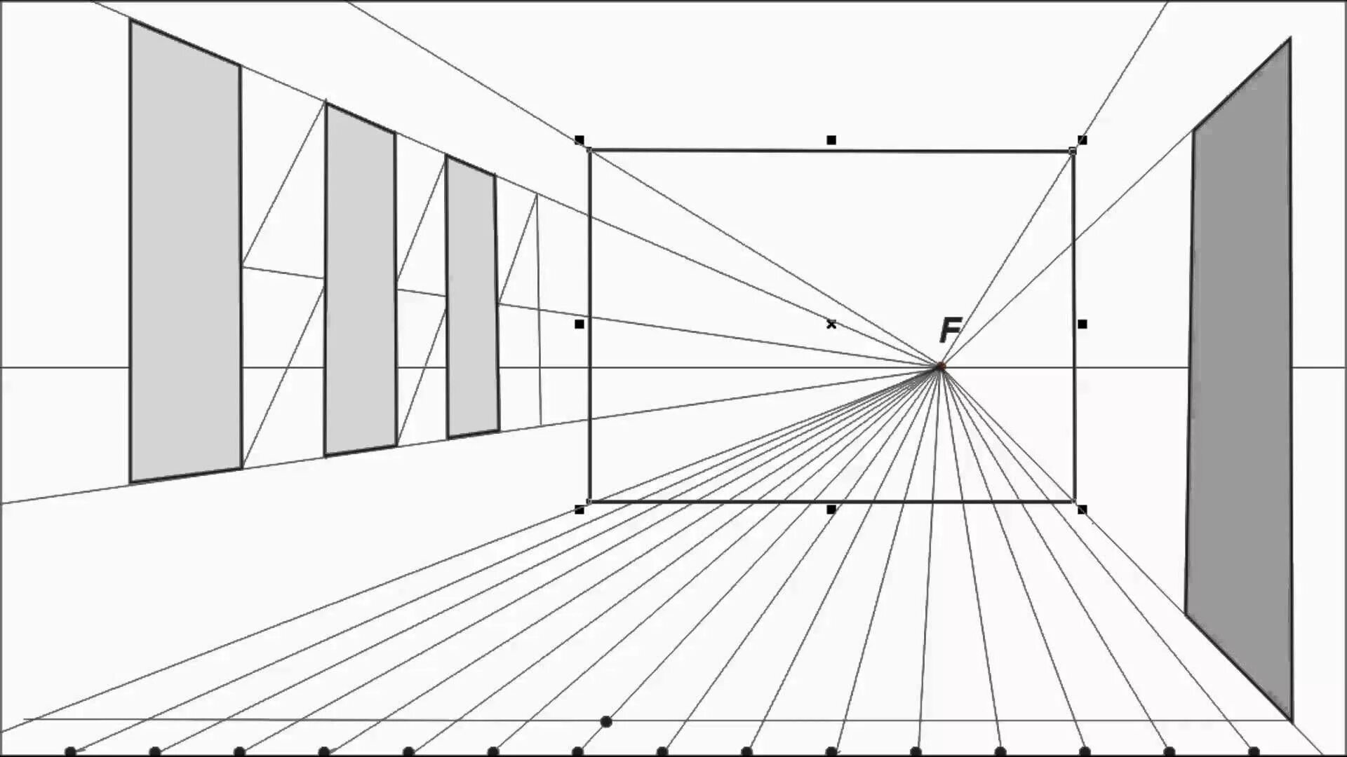 Построение перспективы интерьера комнаты How to Draw with One Point Perspective - YouTube in 2019 Room perspective drawin