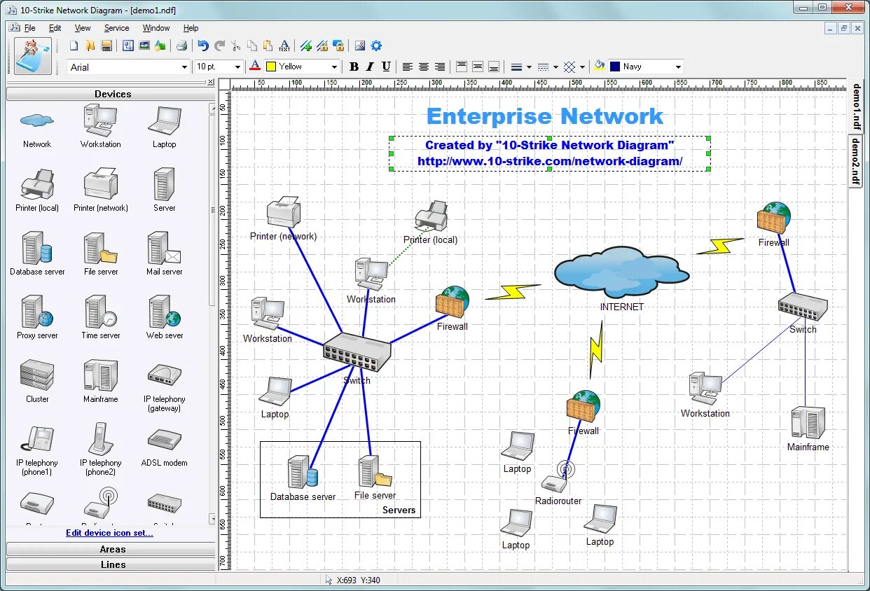 Построение схемы сети Network Diagram Software - Scan & Discover Topology - Create Diagrams