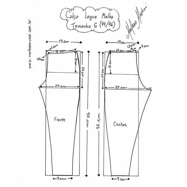 Построение спортивных брюк женских из трикотажа выкройки Fotos De Liliana Perez Em Carta M Pantaloni C0E Pants sewing pattern, T shirt se