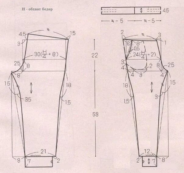 Построение спортивных брюк женских из трикотажа выкройки Шитье простые выкройки простые вещи Выкройки, Одежда для отпуска, Шитье