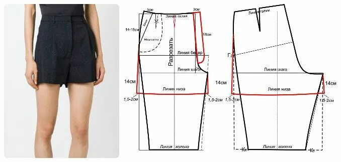 Построение выкройка шорты женские выкройка юбки шорты Dresses with leggings, Sewing shorts, Clothes sewing pattern