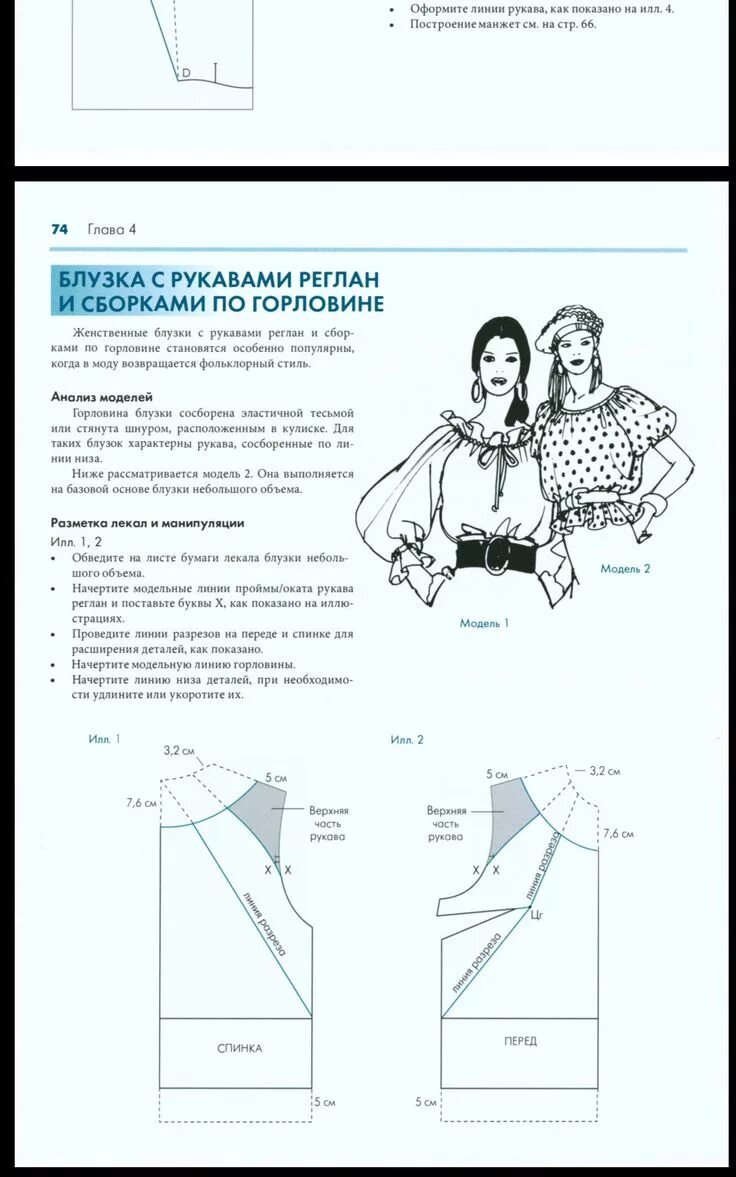 Построение выкройки блузки с рукавом реглан Пин от пользователя Mila Pnv на доске Sewing Тканевые ремесла, Выкройки, Шитье