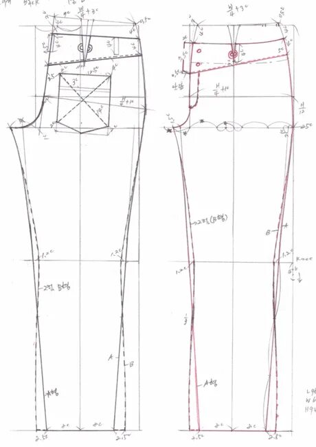 Построение выкройки брюк брюки Узоры для одежды, Выкройки, Модели брюк