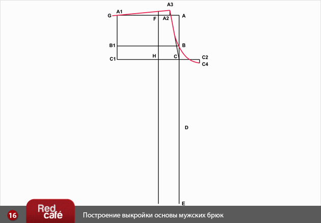 Построение выкройки брюк мальчиков Sobre la base de pantalones de patrón masculino RedCafe.ru Patrones, Pantalones 