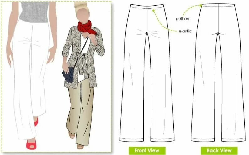 Построение выкройки брюк палаццо для женщин Sailor Sue Palazzo Knit Pant Sizes 10 12 14 PDF Sewing Etsy Pants pattern, Pants