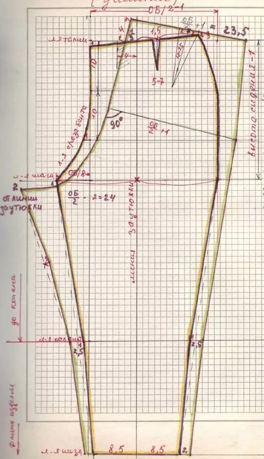 Построение выкройки брюк паукште Без заголовка. Обсуждение на LiveInternet - Российский Сервис Онлайн-Дневников В