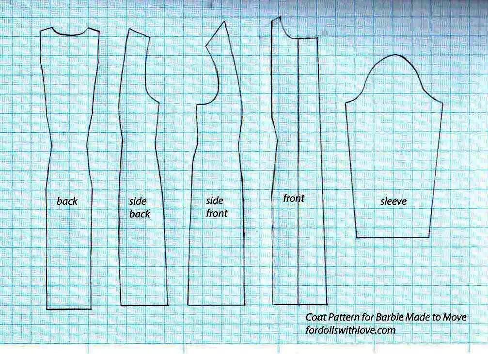 Построение выкройки для куклы Картинки ВЫКРОЙКИ КУКОЛ БАРБИ СВОИМИ РУКАМИ