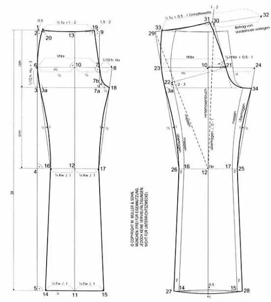Построение выкройки классических женских брюк Pin de Cari Casa en moldes Moldes