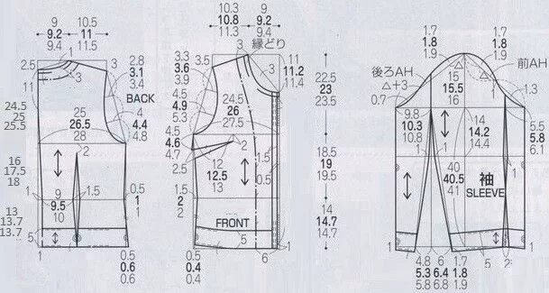 Построение выкройки куртки женского Осинка Fashion sewing pattern, Japanese sewing, Sewing patterns