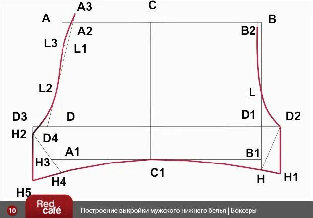 Построение выкройки мужских боксеров Pin on Boxer