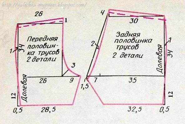 Построение выкройки мужских трусов семейных 56 размера Как сшить мужские трусы своими руками для начинающих - из трикотажа, выкройка, п