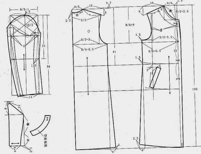 Построение выкройки мужского пальто japon pattern coat - modelist kitapları Coat patterns, Jacket pattern sewing, Sh