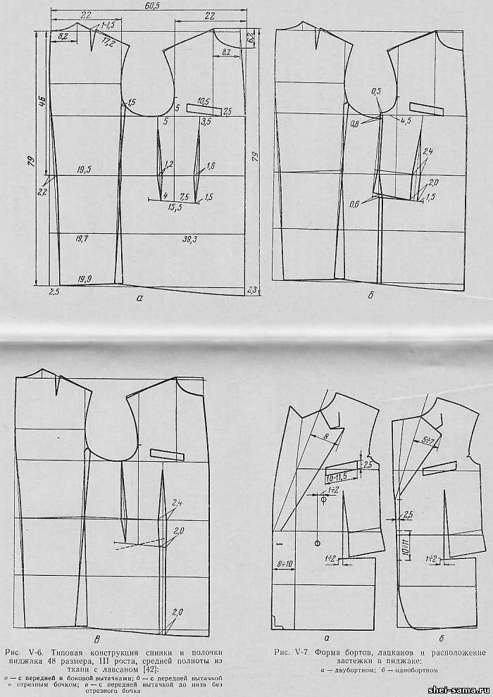 Построение выкройки мужского пиджака 32. Характеристика типовых конструкций мужской верхней одежды - Основы конструир
