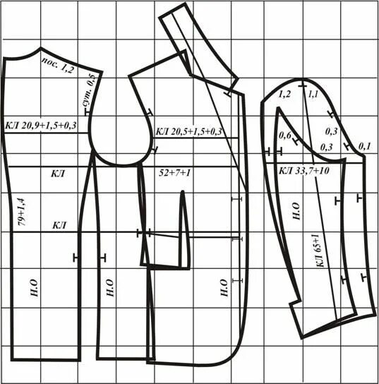 Построение выкройки мужского пиджака Разработка чертежей лекал деталей одежды - Студопедия.Нет Узоры для одежды, Выкр