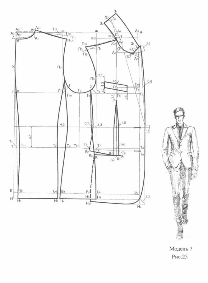 Построение выкройки мужского пиджака Разработка конструкции мужского пиджака и мужских брюк Выкройка куртки, Мальчики