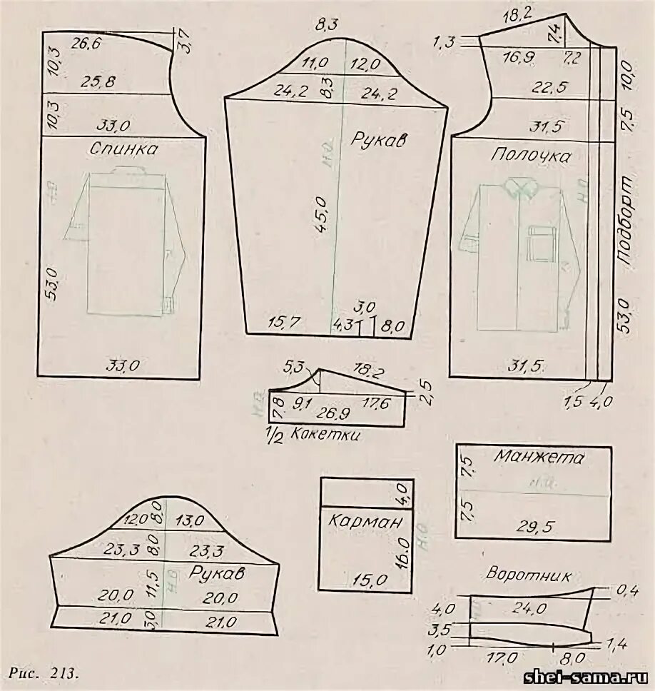 Построение выкройки мужской рубашки 29. Сорочки - Азбука шитья - Всё о шитье Baby sewing patterns, Girls dress sewin