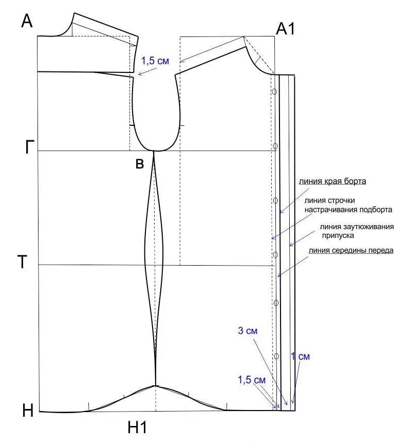 Построение выкройки мужской рубашки начиная с проймы Выкройка мужской рубашки Шить просто - Выкройки-Легко.рф