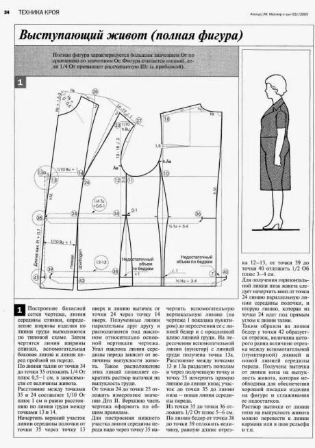 Построение выкройки на женскую фигуру Шитье Шитье, Техники шитья, Выкройки