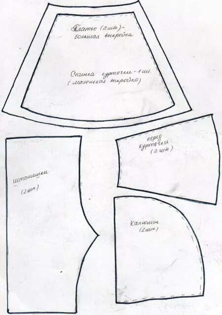 Построение выкройки одежды для зайцев тильда Тильда Зайка (выкройка) Выкройки, Рукоделие, Куклы