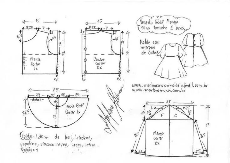 Построение выкройки платья девочке Шьём себе сами - Выкройки из интернета. Дети. OK.RU Kids clothes patterns, Sewin